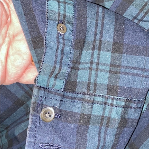 J CREW GREEN PLAID PULLOVER TUNIC BEADED POCKETS - Picture 6 of 9